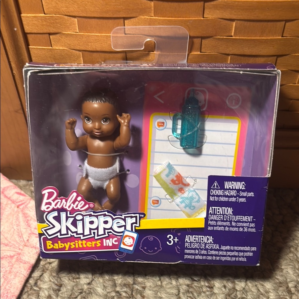 2017 Barbie Skipper Babysitters Inc African American Baby Doll by Mattel
